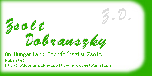 zsolt dobranszky business card